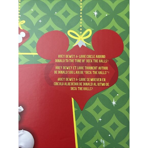 Duck The Halls Musical Figurine Holiday Cheer Disney Donald Huey Dewey Louie - Picture 2 of 4